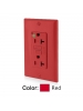 Leviton GFTR2-HGR - 20A - 125 V - NEMA 5-20R - SmartlockPro Slim Self-Test GFCI Receptacle - Extra-Heavy Duty Hospital Grade - Tamper-Resistant - 20 Amp Feed-Through - Red